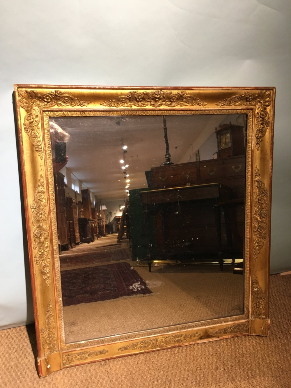 antique gilt mirror 33 x 36 inches