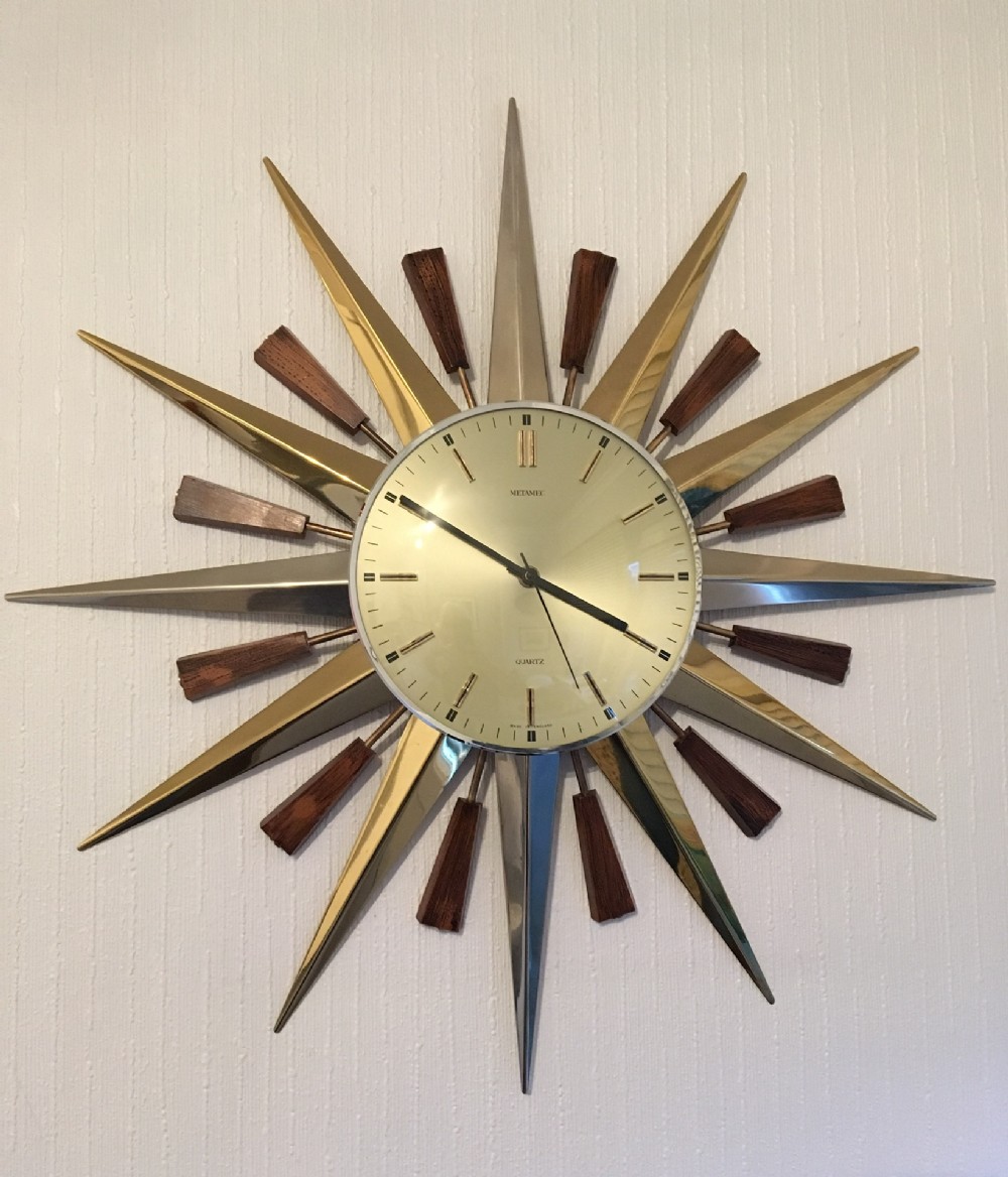 metamec starburst wall clock