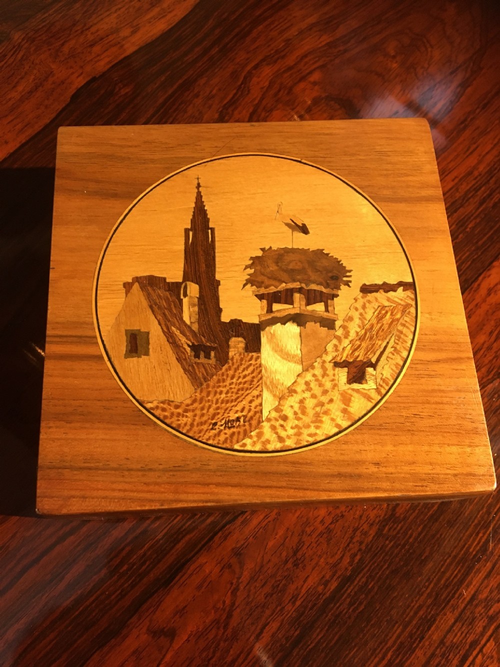 marquetry box in the manner of spindler