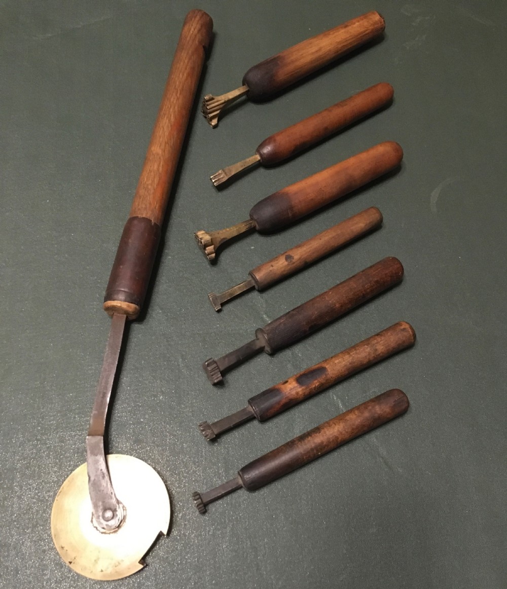 collection of book binding tools