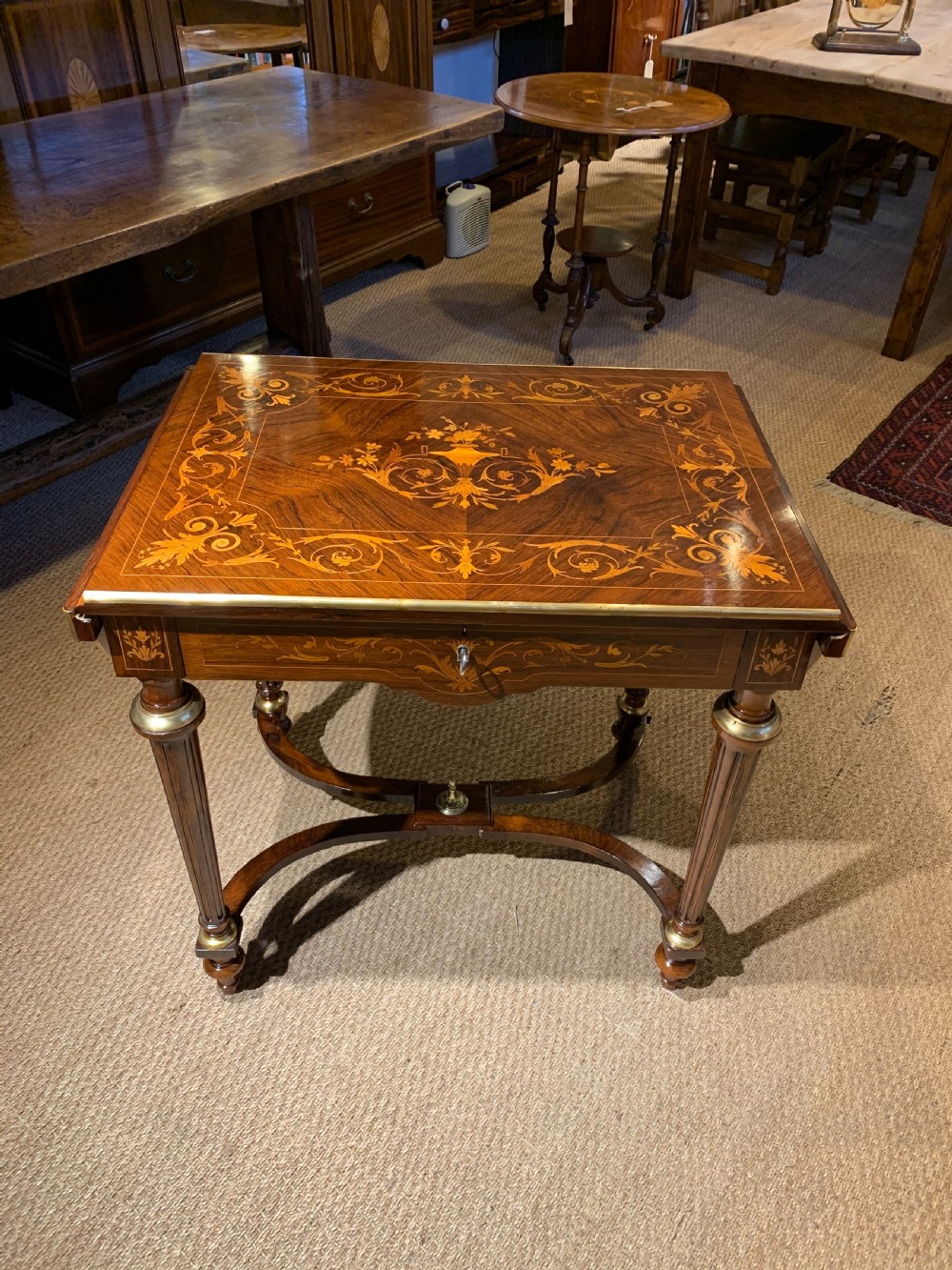 napoleon iii inlaid sofa table