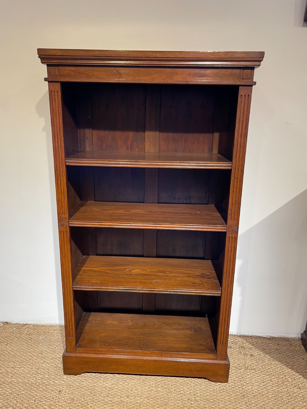 late victorian walnut bookcase