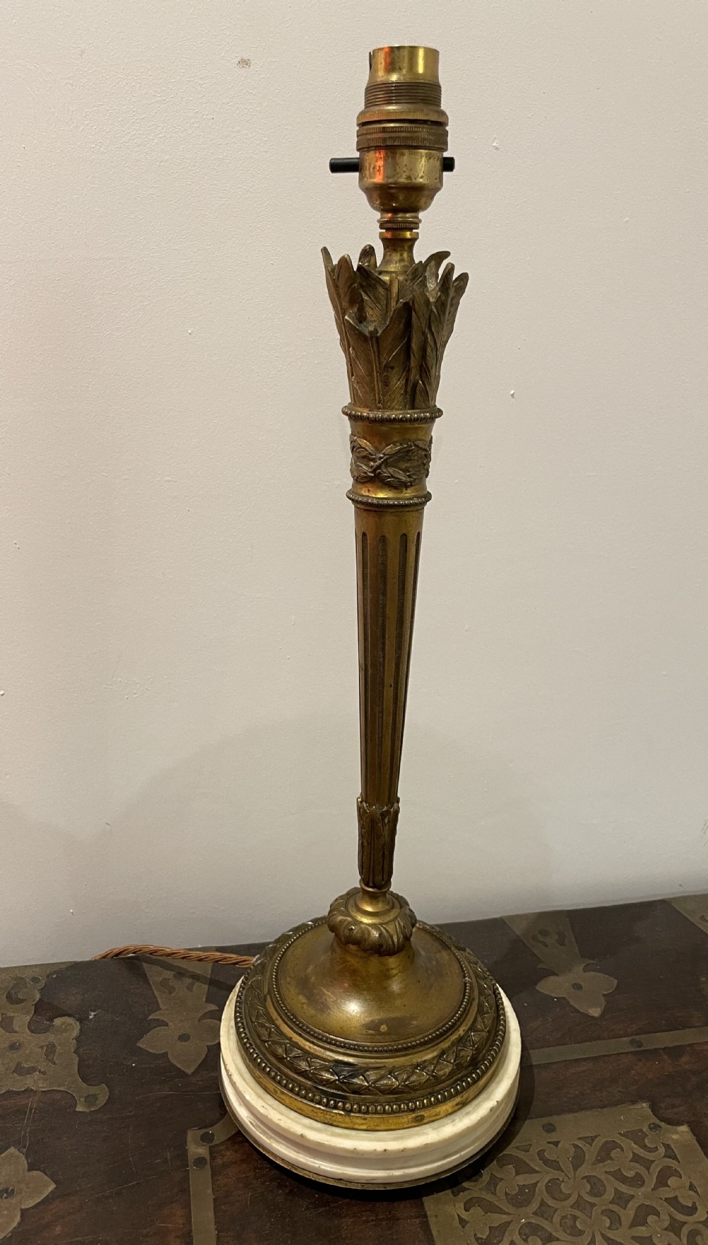 antique ormolu table lamp