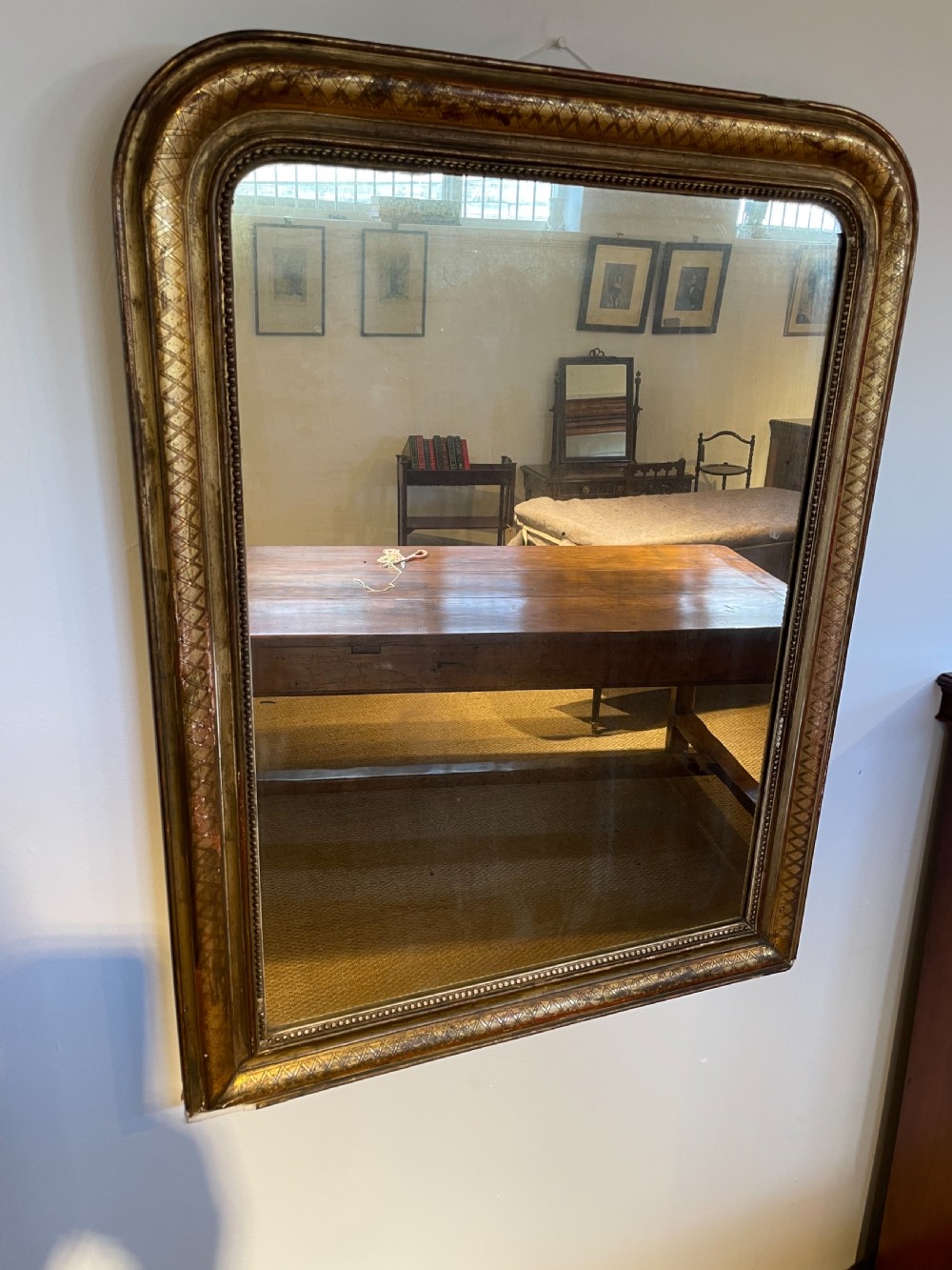 19th century over mantle mirror 33 x 435