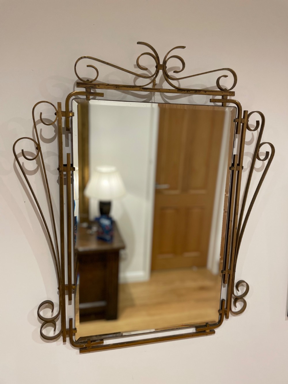 brass framed mirror