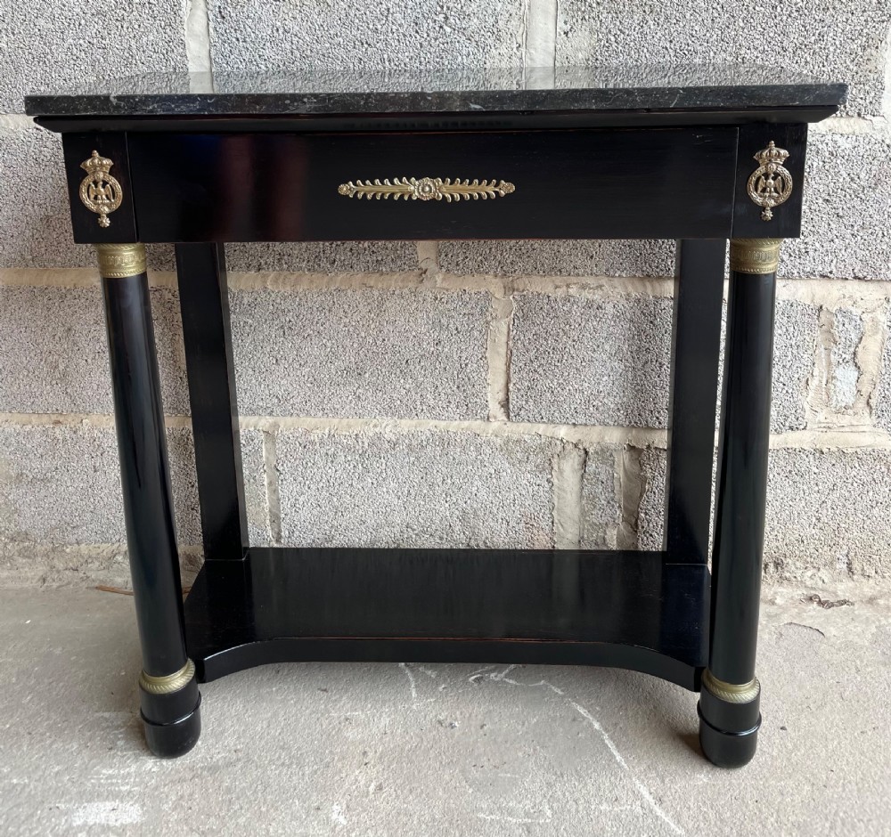 late 19th century ebonised console table
