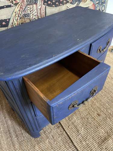 18th century style painted French commode , blue