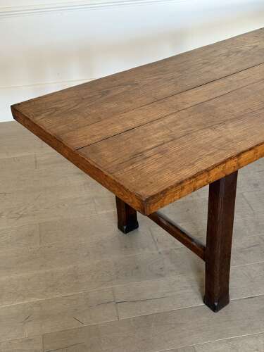 Long 19th century oak country farmhouse table