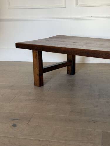 Large rustic elm coffee table